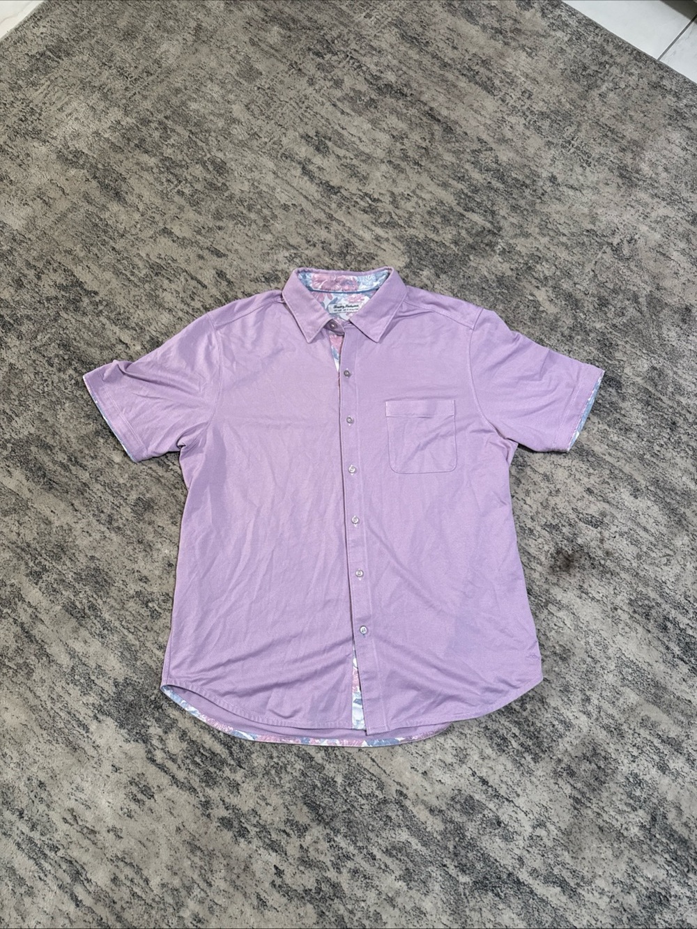 Tommy Bahama Lavender Short-Sleeve Button-Down Shirt